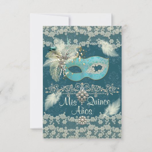 Invitations Masquerade Birthday Event Party (Dos)