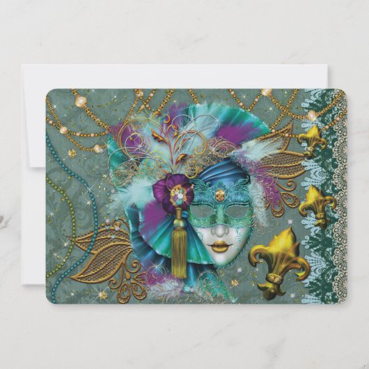 Invitations Masquerade Mardi Gras (Dos)