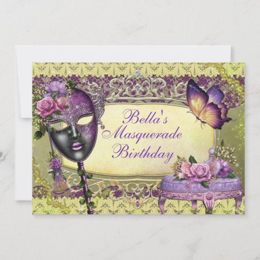 Invitations Masquerade Party (Devant)