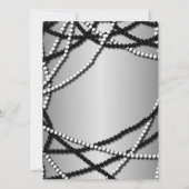 Invitations Masquerade Party noir et blanc Masque (Dos)