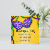 Invitations Masquerade Party Purple Mask (Debout devant)