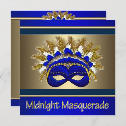 Invitations Masquerade Prom (Devant / Derrière)