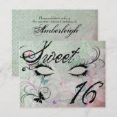 Invitations Masquerade Sweet 16 (alt) (Devant / Derrière)