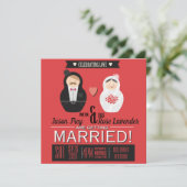 Invitations Matreshka Wedding (Debout devant)