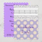 Invitations Médicales de diplômes Purple (Devant / Derrière)