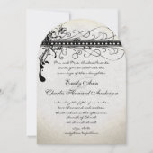 Invitations médiévales Black Silver Renaissance (Devant)