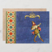 Invitations médiévaux de mariage de barde (Devant / Derrière)