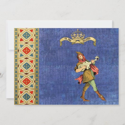 Invitations médiévaux de mariage de barde (Devant)