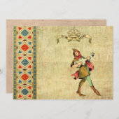 Invitations médiévaux de mariage de barde (Devant / Derrière)