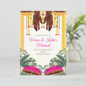 Invitations Mehndi comme invitation Digital Dholki (Debout devant)