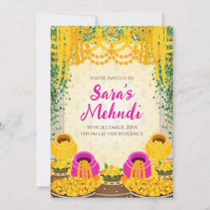 Invitations Mehndi numériques en tant qu'invitatio