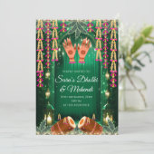 Invitations Mehndi numériques, invitations Dholki, (Debout devant)