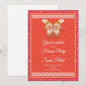Invitations Mendhi et fête du henné Mehendi invita (Devant / Derrière)