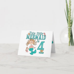 Invitations Mermaid 4e anniversaire