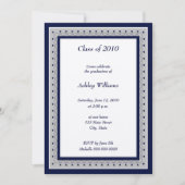 Invitations métalliques bleues et argentées (Devant)