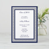Invitations métalliques bleues et argentées (Debout devant)