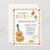 Invitations mexicaines à la fête d'anniversaire po (Devant / Derrière)