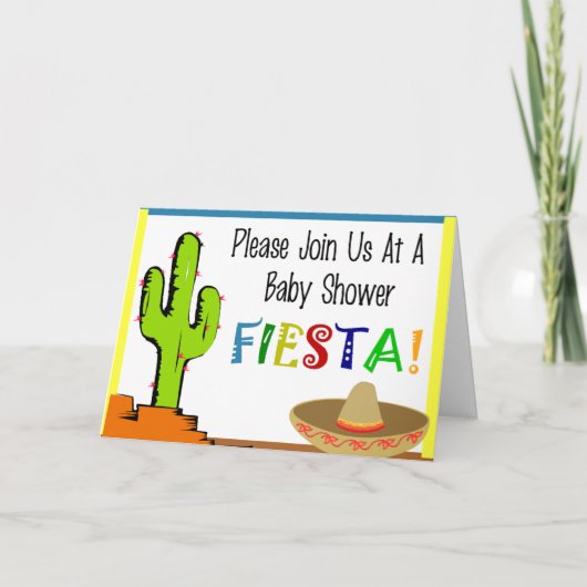 Invitations mexicaines de baby shower de fiesta (Devant)