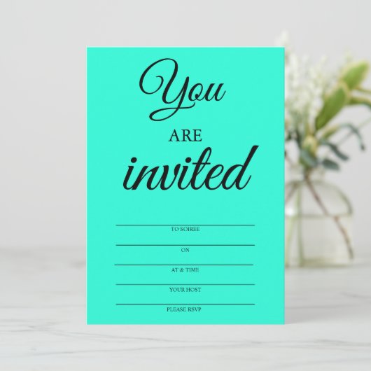 Invitations Miami Blue pour Soirée (Debout devant)