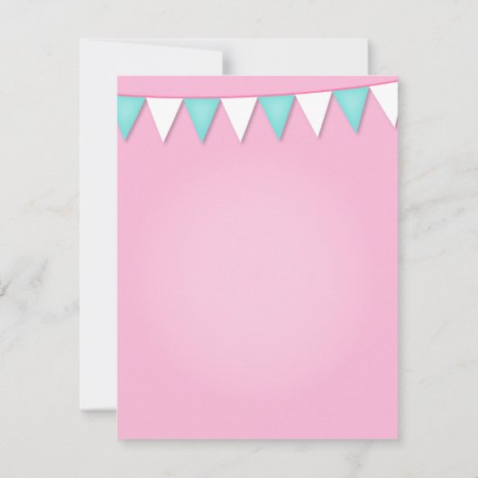 Invitations mignonnes d'anniversaire de thé (Dos)