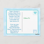 Invitations mignonnes de baby shower de (Dos)