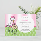 Invitations mignonnes de baby shower de bébé de (Debout devant)