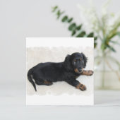 Invitations mignonnes de Daschund (Debout devant)