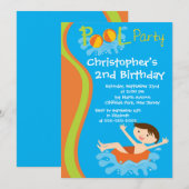 Invitations mignonnes de fête d'anniversaire de (Devant / Derrière)