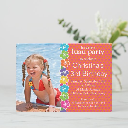 Invitations mignonnes de fête d'anniversaire de (Debout devant)