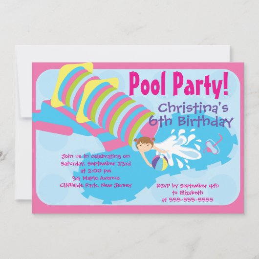 Invitations mignonnes de fête d'anniversaire de (Devant)