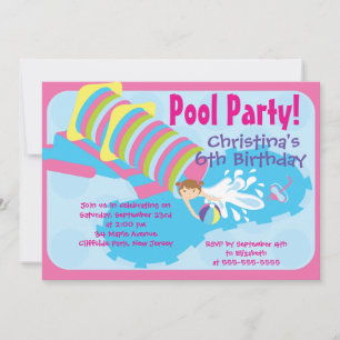 Invitations mignonnes de fête d'anniversaire de