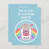 Invitations mignonnes de fête d'anniversaire de (Devant / Derrière)