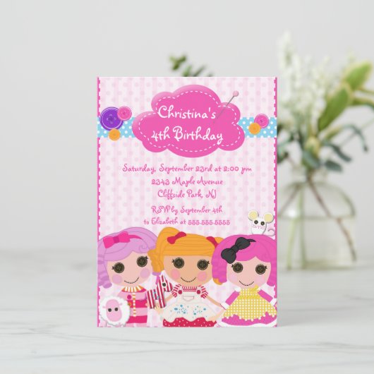 Invitations mignonnes de fête d'anniversaire de (Debout devant)