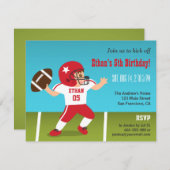 Invitations mignonnes de fête d'anniversaire du (Devant / Derrière)