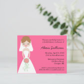 Invitations mignonnes de Fête de la mariée de (Debout devant)