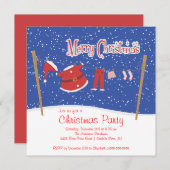 Invitations mignonnes de fête de vacances de Noël (Devant / Derrière)