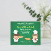 Invitations mignonnes de partie d'anniversaire de (Debout devant)