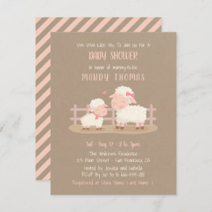 Invitations mignonnes de partie de baby shower