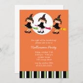 Invitations mignonnes de partie de Halloween de (Devant / Derrière)