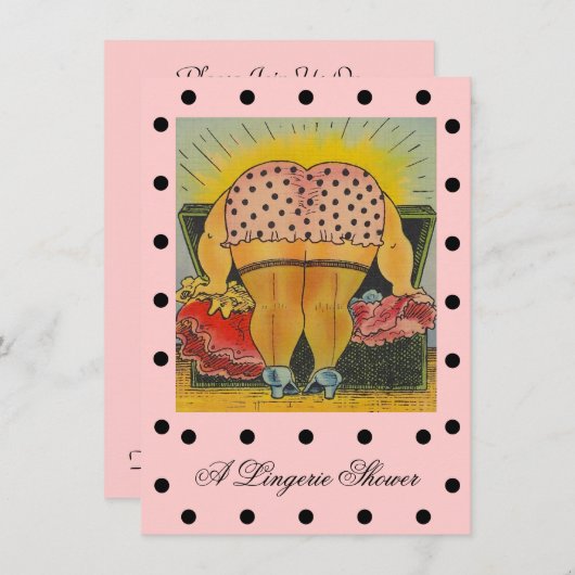 Invitations mignonnes de point de polka de Fête de (Devant / Derrière)