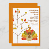 Invitations mignonnes de thanksgiving de la (Devant / Derrière)