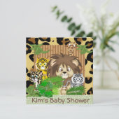 Invitations MIGNONNES de THÈME de GUÉPARD de BABY (Debout devant)