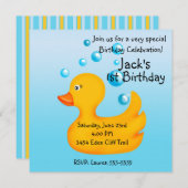 Invitations mignonnes en caoutchouc d'anniversaire (Devant / Derrière)