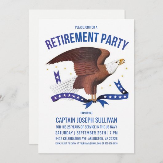 Invitations militaires à la retraite| Aigle (Devant / Derrière)