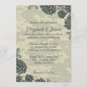 Invitations militaires élégantes de mariage