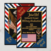 Invitations militaires entièrement personnalisable (Devant / Derrière)