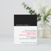 Invitations minimalistes 40e anniversaire, rose (Debout devant)