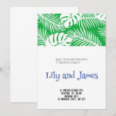 Invitations minimalistes au mariage des fleurs (Devant / Derrière)
