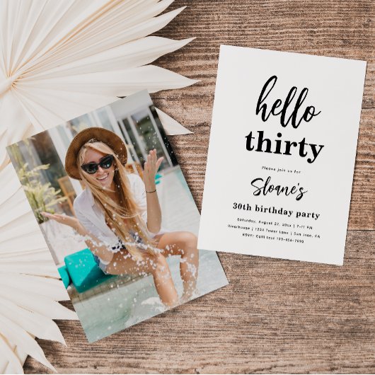 Invitations minimalistes de 30e anniversaire | 30e