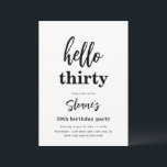 Invitations minimalistes de 30e anniversaire | 30e<br><div class="desc">Invitation minimaliste de 30e anniversaire. Prêt à être personnalisé par vous !</div>